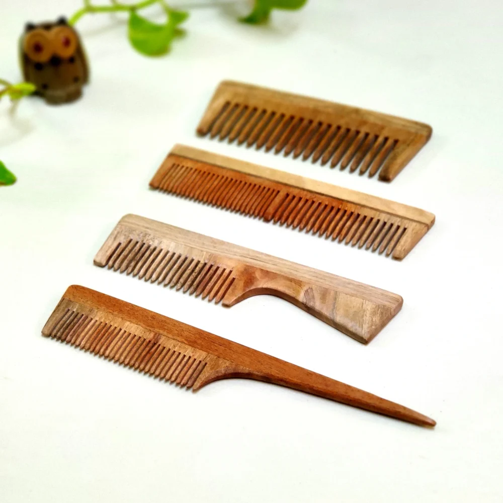 Neem Wood Comb - Set of 4 1